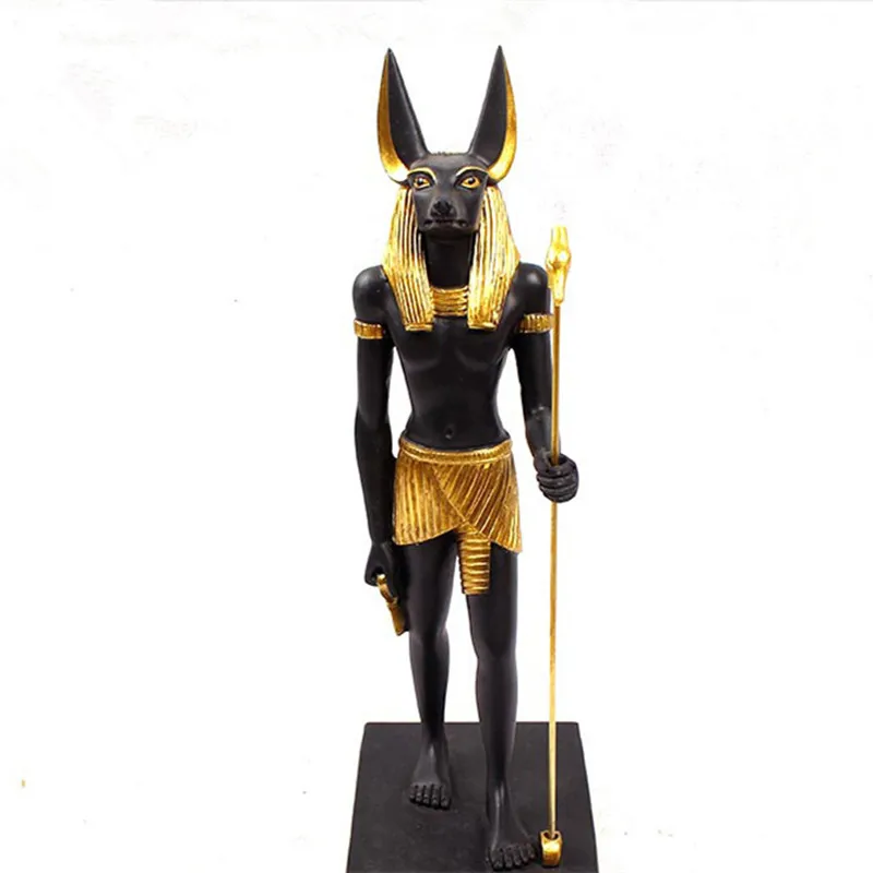 Ancient Egypt Mythology Figure Grim Reaper Anubis Decor Statue Home Decoration Figurines Desktop Decoration Dog God Sculpture