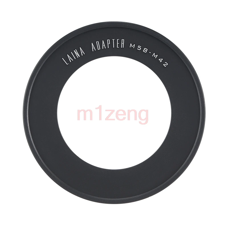 Adapter pierścienia filtra obiektywu M58-M42 M58x0.75mm gwint wewnętrzny na M42 x1mm gwint zewnętrzny do helikoidów ogniskujących aparatu