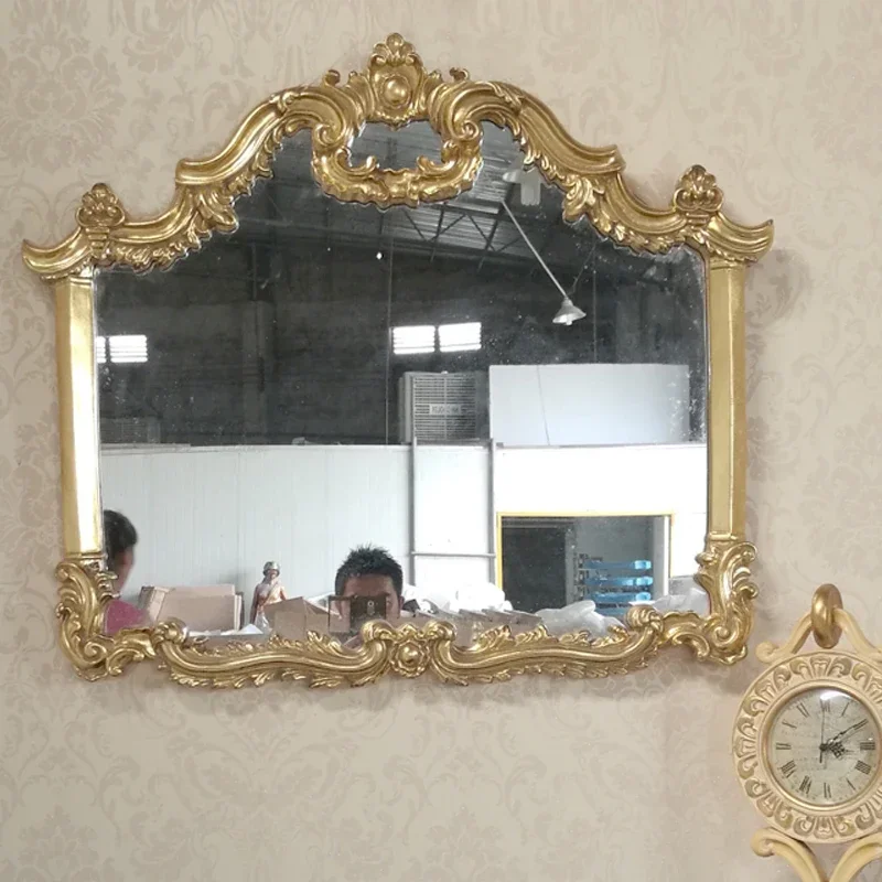 

European art decorative mirror full-length mirror bathroom bathroom mirror living room entrance fireplace sofa backgroundEsmt163