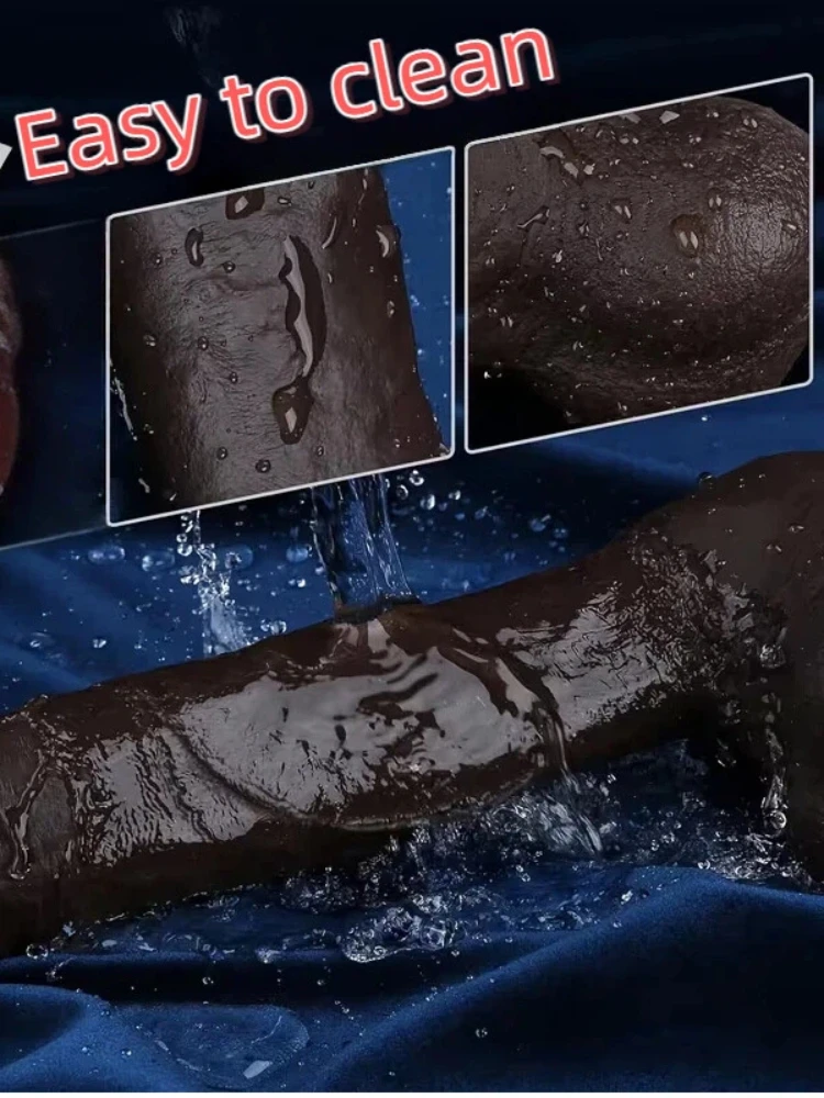 قضبان اصطناعية واقعية، قضيب اصطناعي ناعم ضخم نابض بالحياة بدون استخدام اليدين، قضيب كبير للعب الشرج، للبالغين للنساء #4