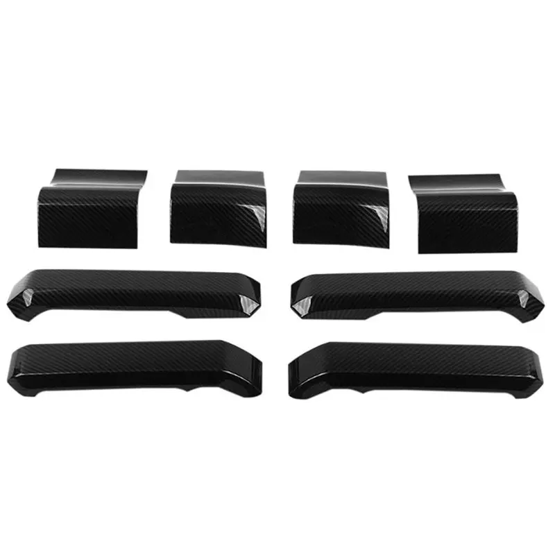 

ABTC-Carbon Fiber Pattern Inner Door Handle Cover Trim Decorative Cover For Ford F150 2015-2020 Auto Parts