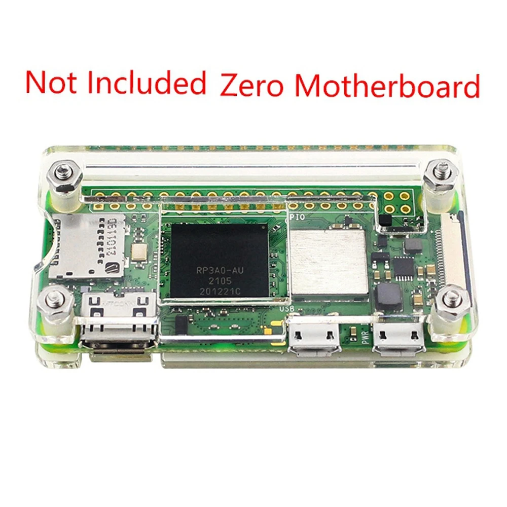 For Raspberry Pi Zero Zero 2W WH Series Universal Acrylic Shell Motherboard Protective Shell with Heat Sink Case C