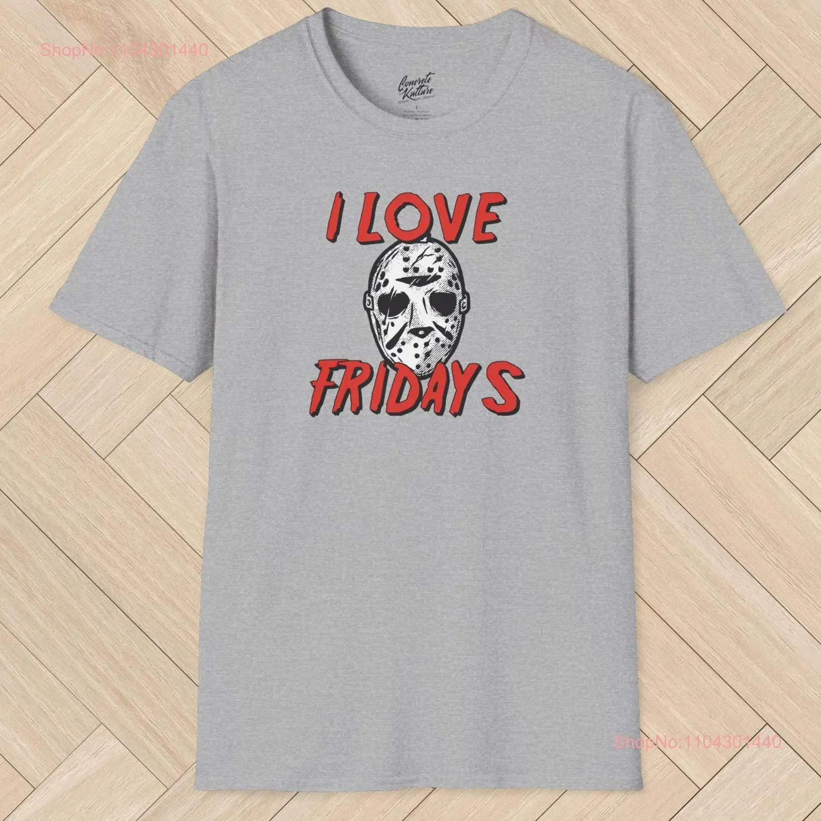 Friday T Shirt Horror Movie Fan I Love Fridays Slasher Spooky Halloween   long or short sleeves