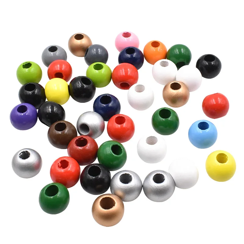40 Pcs Wooden Bead Accessories Bracelet Beads Making Jewelry Diy Craft Decorative Handmade Crafts