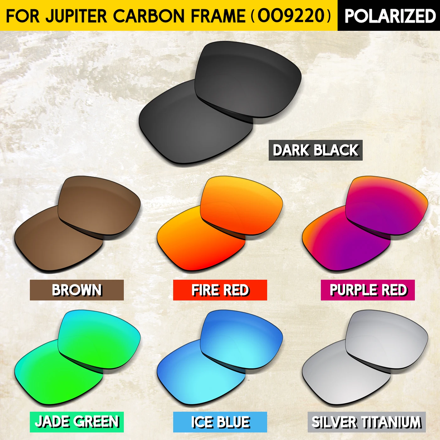 14+ Colors Polarized Replacement Lenses for Oakley Jupiter Carbon OO9220 56mm Sunglasses - Multi Colors