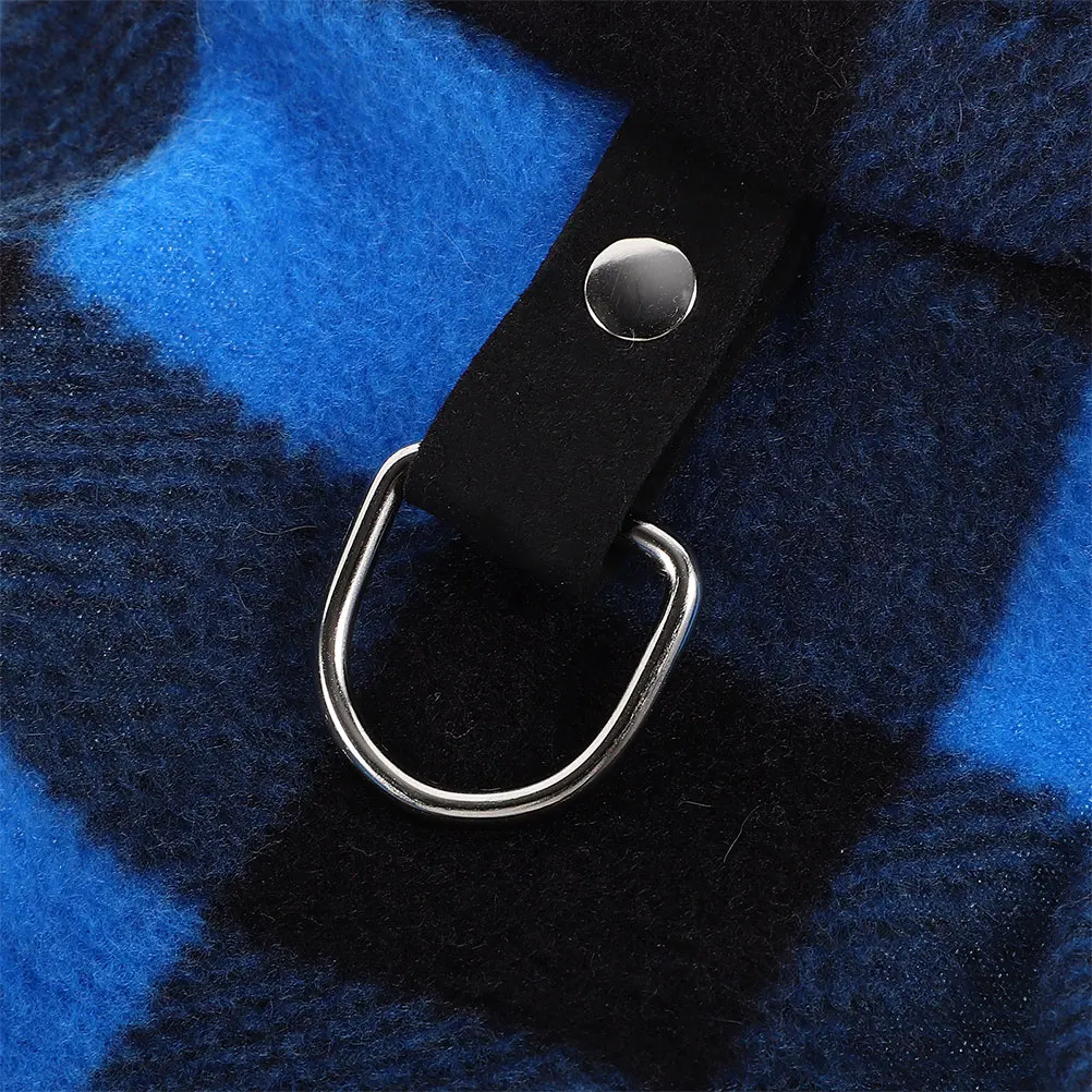 

Small Dog Winter Checked Fleece Vest Jacket D-Ring Leash Attachment Warm Soft Pet Vest Puppy Sleeveless Sweater