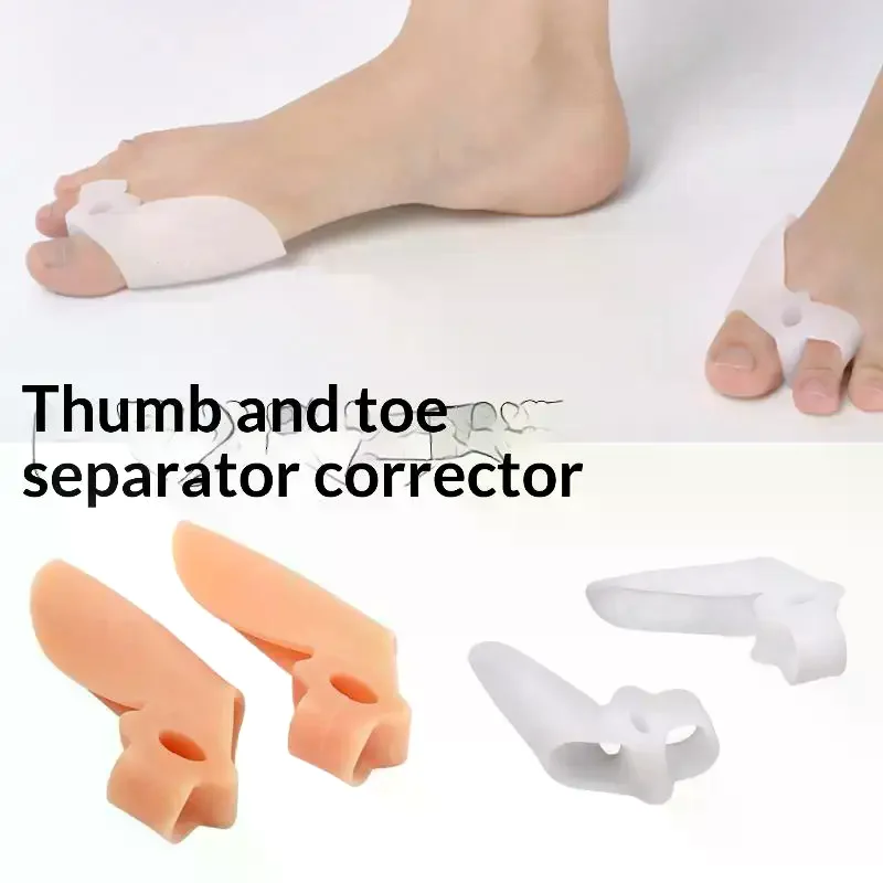 1Pair Soft Bunion Corrector Toe Separators Spacers Pads For Bunion Relief Bunion Cushion Protector With Gel Shield Foot Care