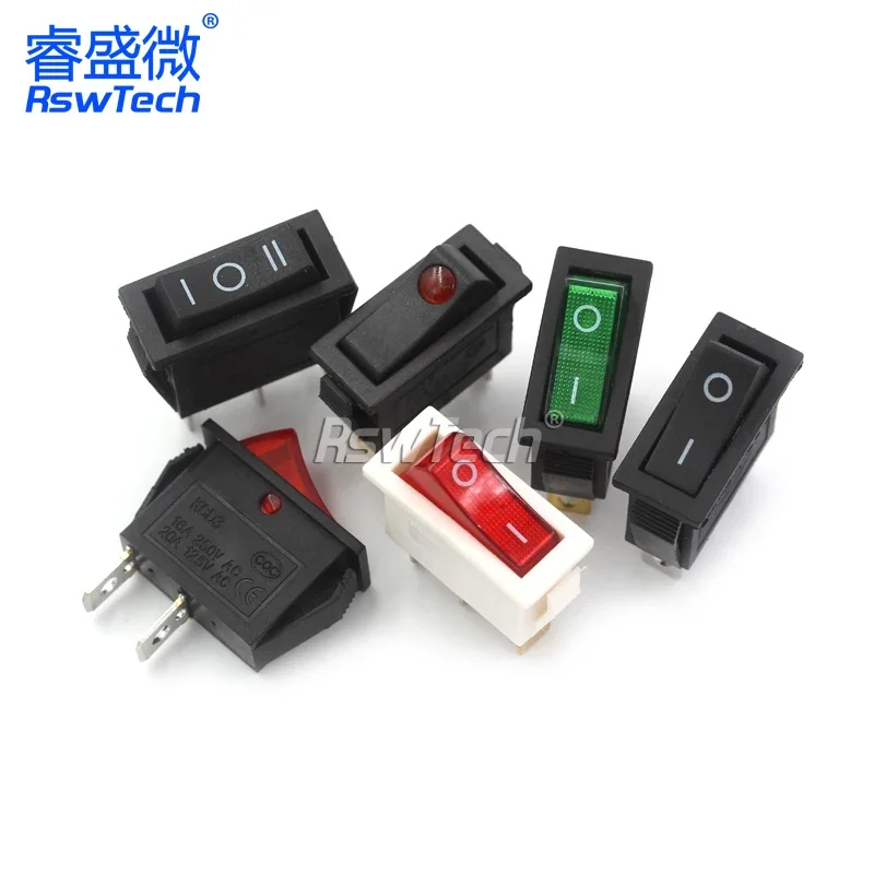 5PCS KCD3 Microswitch Electric Cooker Frying Pan Boat-type Toggle Switch Ship-type Seesaw 2/3 Feet 2/3 Gear Power Button Kit