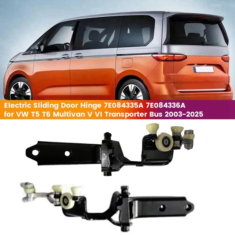 1Pair Electric Sliding Door Hinge 7E084335A 7E084336A For VW T5 T6 Multivan V VI Transporter Bus 2003-2025 Sliding Roll