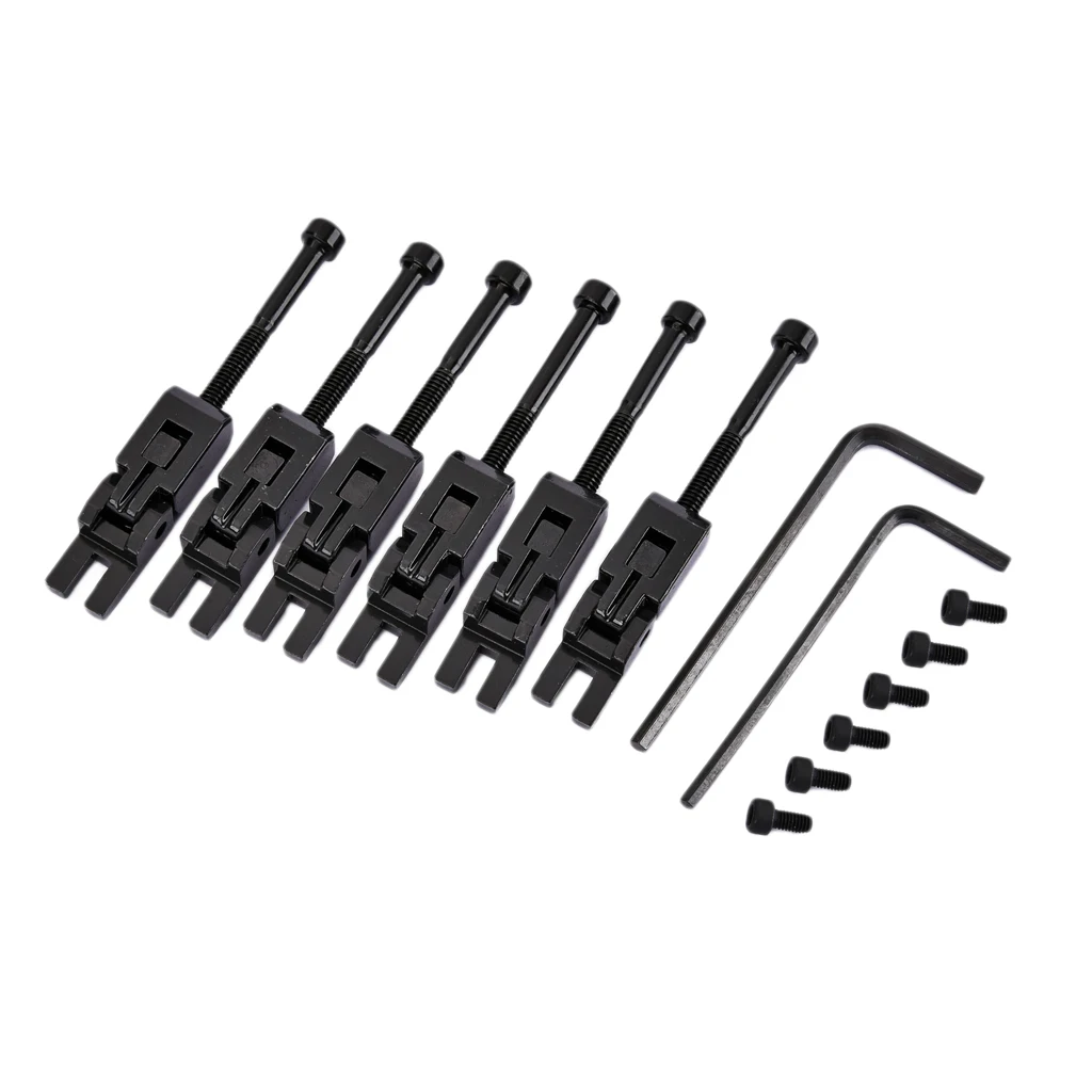 

Hot sale 6Pcs Metal Guitar Locked String Saddles for Floyd-Rose Tremolo Bridge Parts