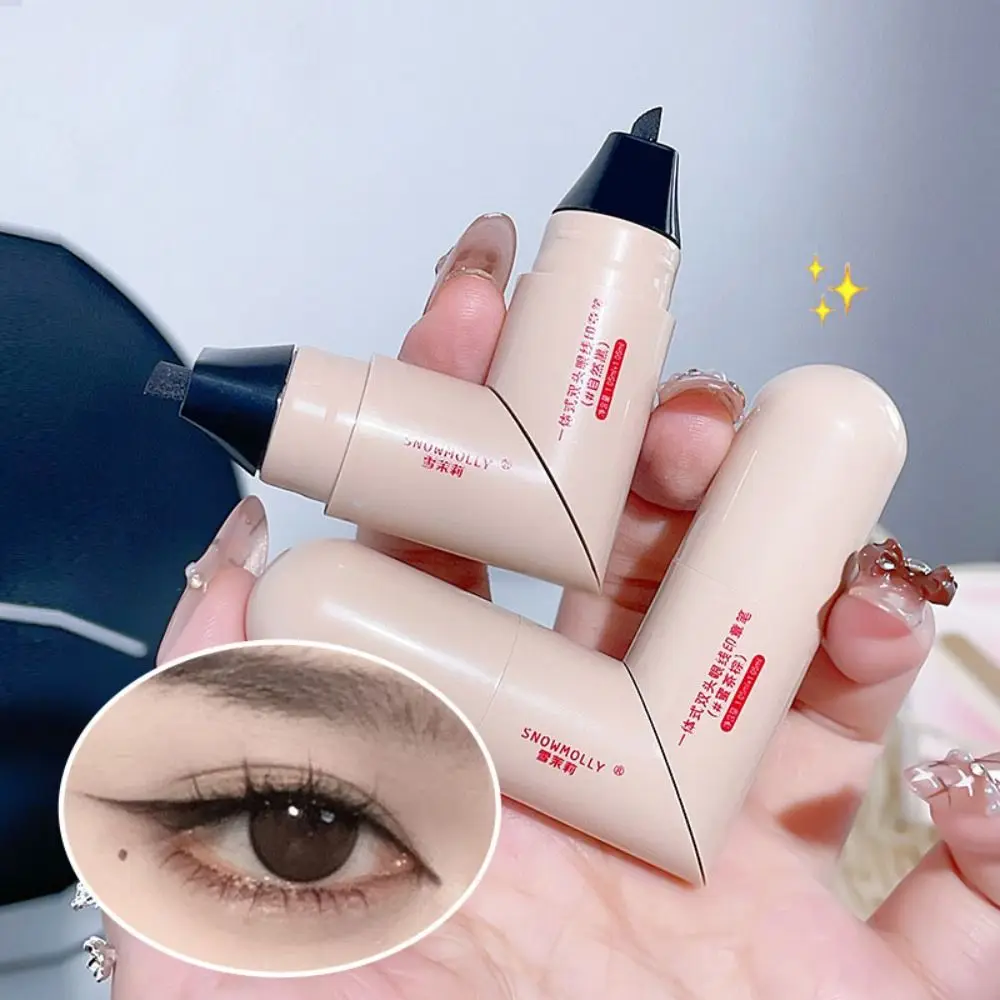 Nowy wodoodporny eyeliner w stempelku, szybkoschnący, długotrwały eyeliner w stempelku, składany, przenośny eyeliner w pisaku.