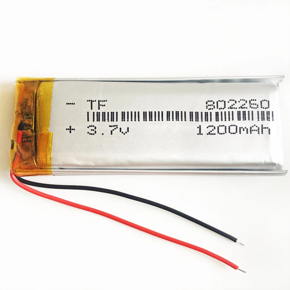 3.7V 1200mAh litowo-polimerowa LiPo akumulator 802260 do Mp3 MP4 GPS PSP DVD mobilna gra wideo PAD e-booki Tablet PC