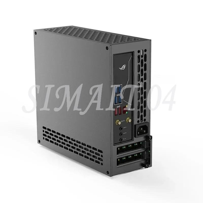 هيكل صغير A24-V5 سعة 5 لتر - حافظة ITX بقوة 1U مع فتحة مزدوجة وشاشة واحدة وشطب مزدوج الجوانب #3