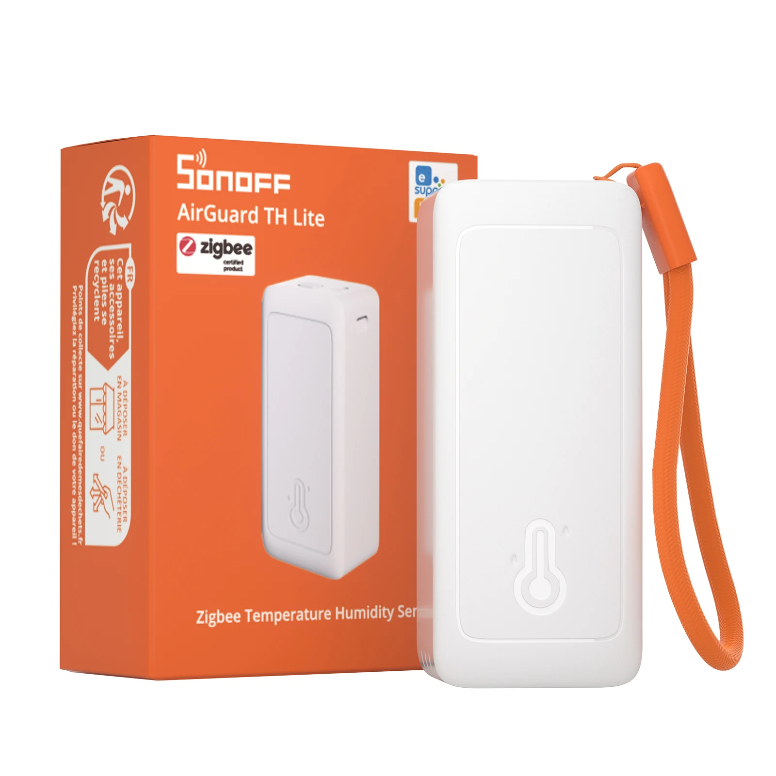 SONOFF SNZB-02B AirGuard TH Lite Zigbee Temperatur- und Feuchtigkeitssensor, Hochpräzise Messung, 6-Monats-Datenprotokollierung, Lange Akkulaufzeit