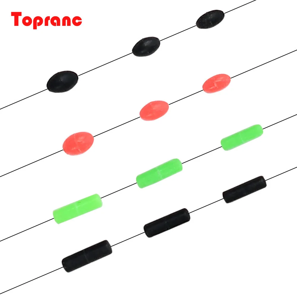 300Pcs Rubber Stopper Oval Cylindrical Fishing Line Resistance Fishing Connector Silicone Space Bean Fishing Floater Bobber