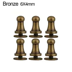 10pcs Round Cloth Button Brass Nail Leather Craft Clothes/Bag/Shoes Garment Rivets Monk Head Screws