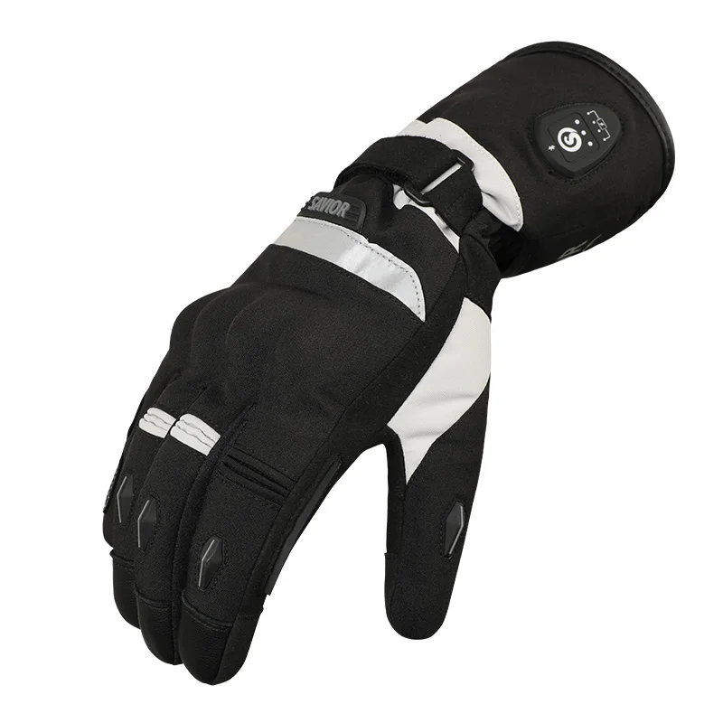 Heated Winter Motorcycle Gloves Touchscreen Rechargeable Electric Heated Riding Motorcycle Gloves for Men - view 3