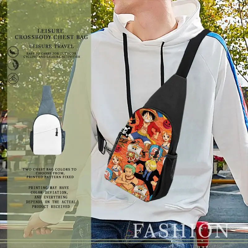 

One Piece Anime Sling Bag Monkey D. Luffy Crossbody Chest Bag for Travel Cycling