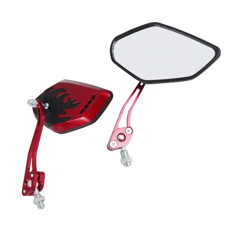 A56P-2PCS Screw Diameter 10Mm / 8Mm Side Mirrors For Motorcycle Scooter 360 Degree Rotation Motorcycle Rearview Mirrors