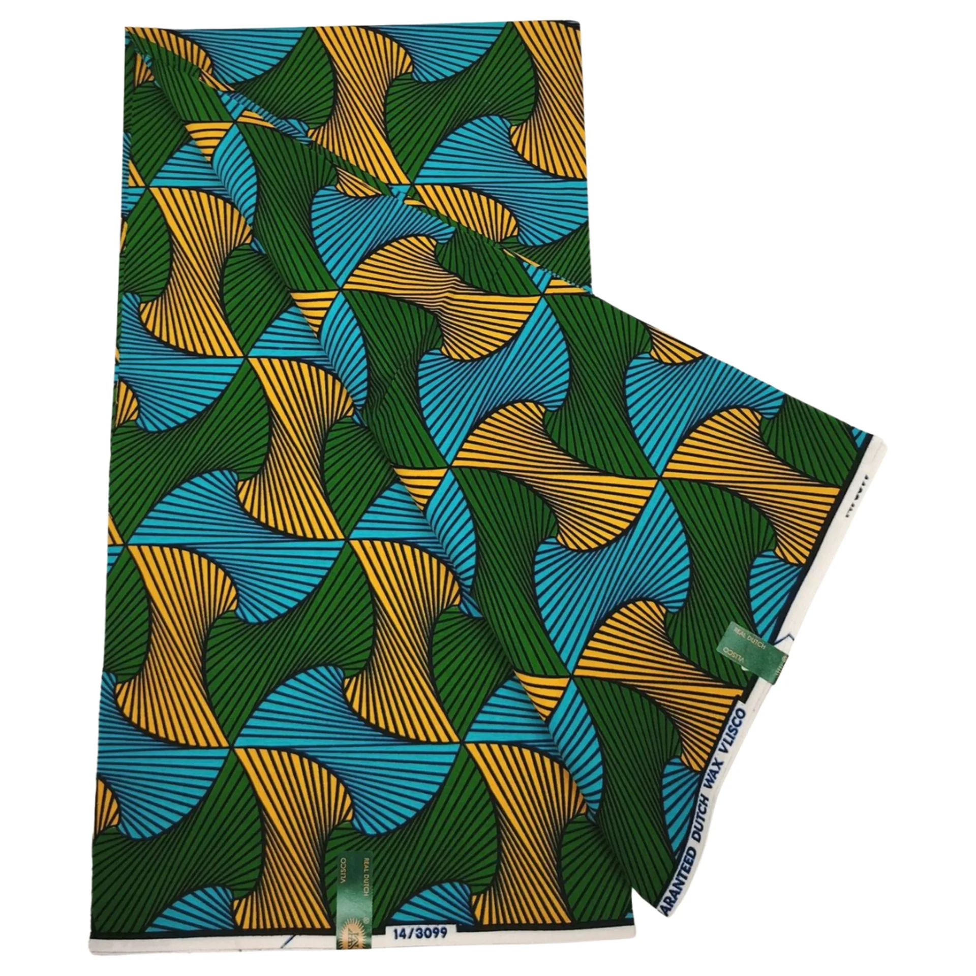 Green Yellow Special Print African Wax Batik Fabric-Cotton Material Great for Cushion Sofa Clothes Pants,6 Yards Long R1223