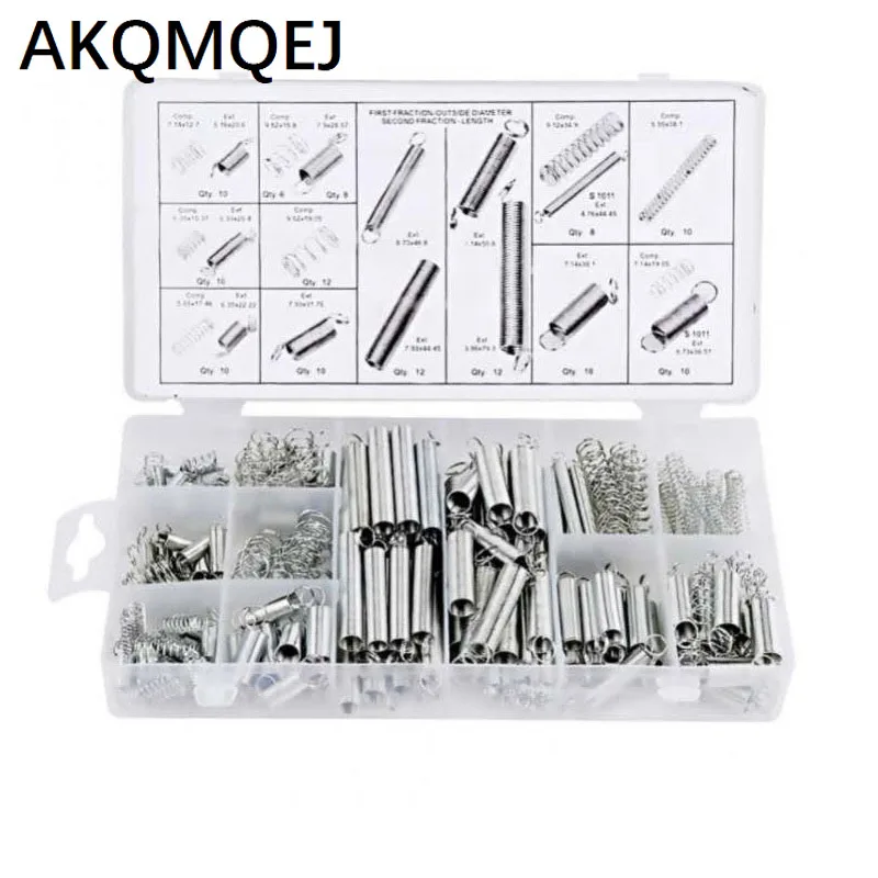 

200PCS spring/tension spring/compression spring/set/200 pieces of transparent PP plastic box, 20 specifications of sample boxes