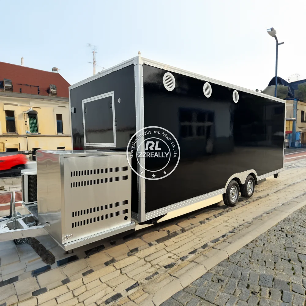 Mobile Food Truck Hot Dog Cart Custom Fully Kitchen Equipments Concession Fast Food Truck Mobile Kitchen