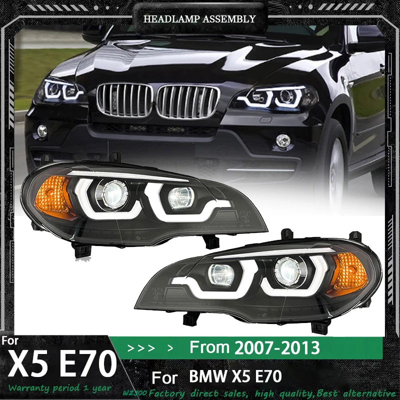 

Car Accessories Led Headlights For BMW X5 E70 2007-2013 Upgrade Front DRL Angel Eyes Turn Signal Light Headlamp Assembly