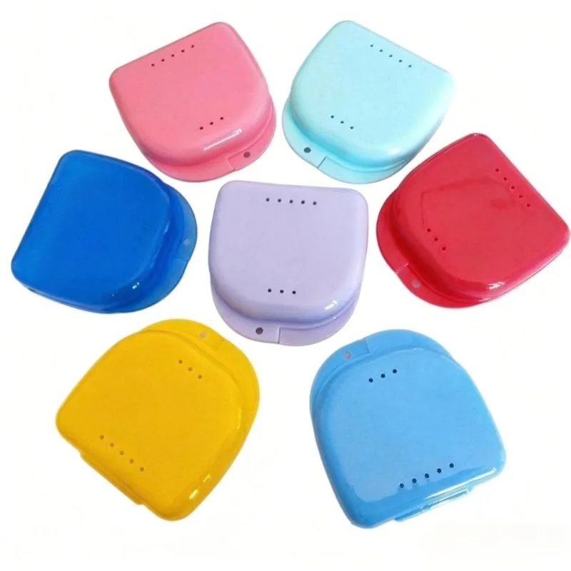 

Коробка для зубных протезов и капп, пластиковый дорожный футляр для хранения съемных зубов, ортодонтических капп, ночных капп и спортивных капп