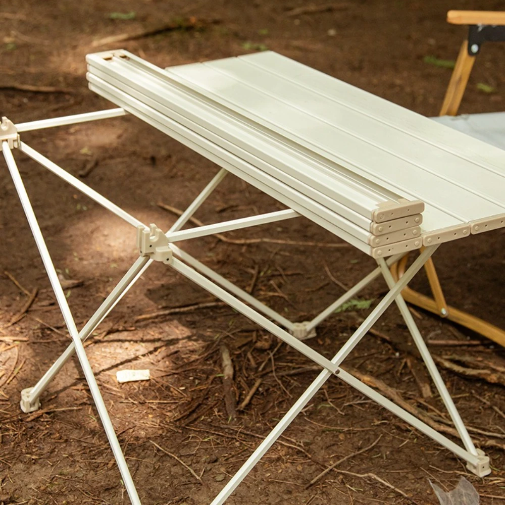 التخييم في الهواء الطلق طاولة قابلة للطي عالية القوة خفيفة الألومنيوم المحمولة الجدول حفلة نزهة شواء المحمولة مكتب قابل للطي المشي لمسافات طويلة