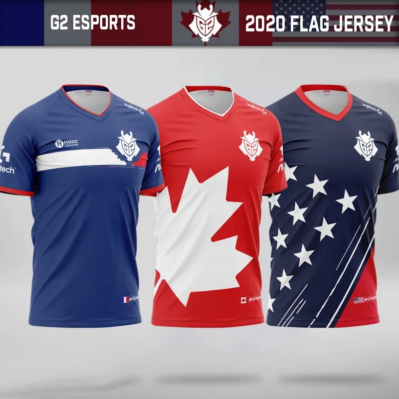 G2 Pro jugador uniforme de Jersey personalizado 2020 LoL LEC G2 camisetas del equipo Esports personalizar nombre Fans camiseta hombres mujeres gorras camiseta