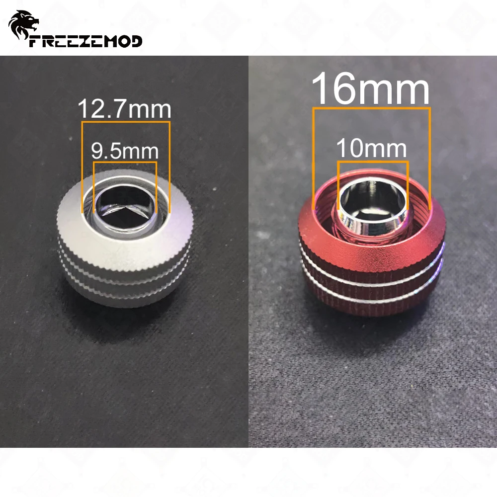 Raccordi per tubi morbidi 9.5*12.7mm 10*16mm FREEZEMOD Coppia tubo in PVC 3/8 "Connessione tubo esagonale fissa MOD PC Dispositivo di raffreddamento dell'acqua BRGKN-3B