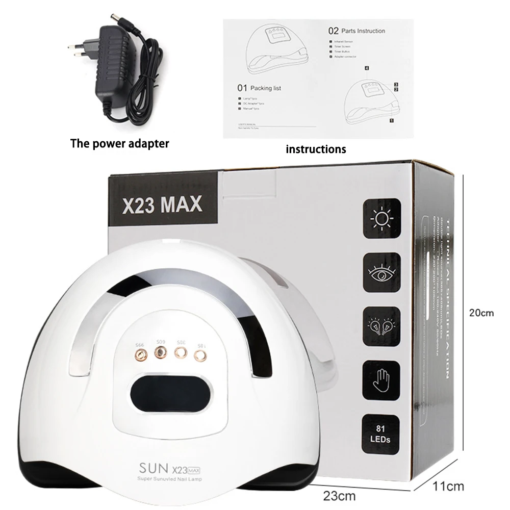 High Power Nageldroger 380 W voor Gel Nagels Snelle Cure Droger met 81 LED 4 Timer Nagel Lichttherapie lampen Uv Nagellamp