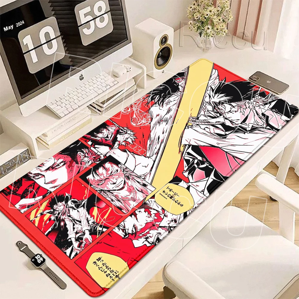 Katekyo Hitman Reborn Poster Style Computer Mouse Pads Gamer Rubber Lock Edge Deskpad Gamer Accessories Non-slip Aesthetics Pads