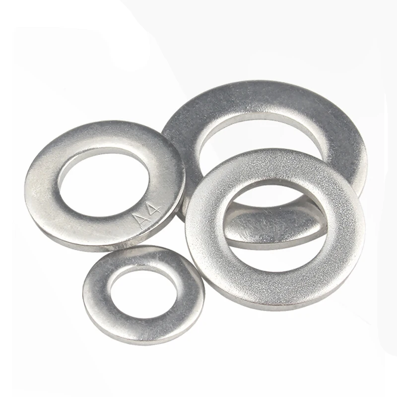 Arruela lisa ultra fina do aço inoxidável da bolacha, gaxeta lisa, M2, M2.5, M3, M4, M5, M6, M8, M10, M12, M14, M24, 316, 3-10 PCes