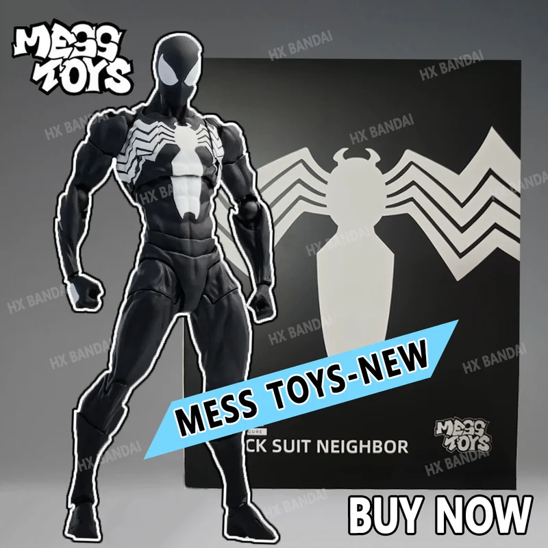 

In Stock Mess Toys Black Suit Neighbor Symbiote Spider Figure Scarlet Spider Kaine Parker Red Anime Action Figure Gifts Toys