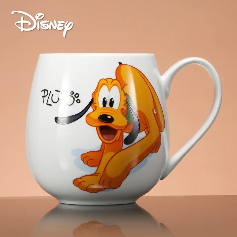 Disney Mug Cup Water Bottle Cute Donald Duck Daisy Mickey Minnie Mouse Cup Kids Ceramic Milk Princess Cups Coffee Cup 300ML Gift