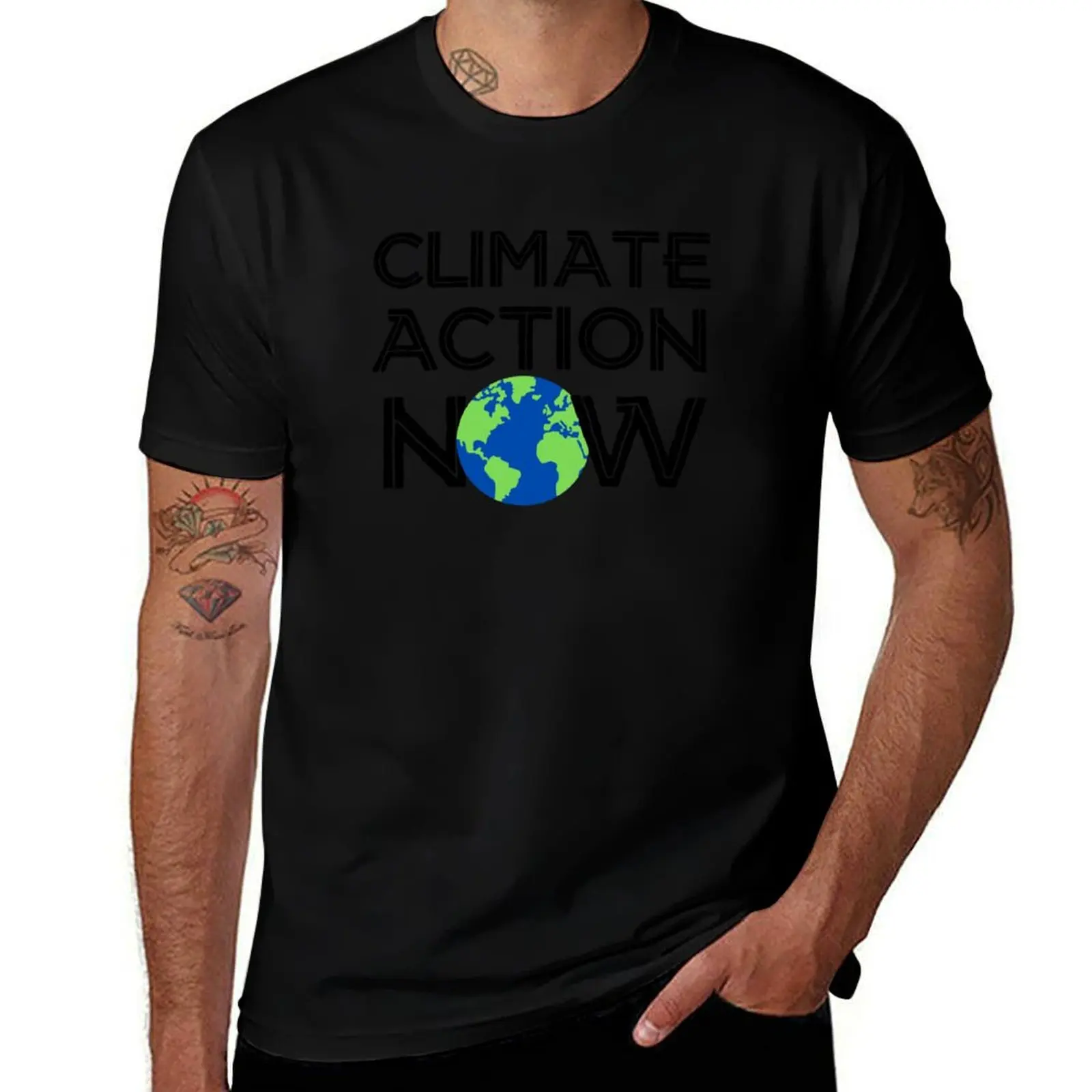 Climate Action Now (black, blue, green) - Strike to Save the Earth and Environment T-Shirt