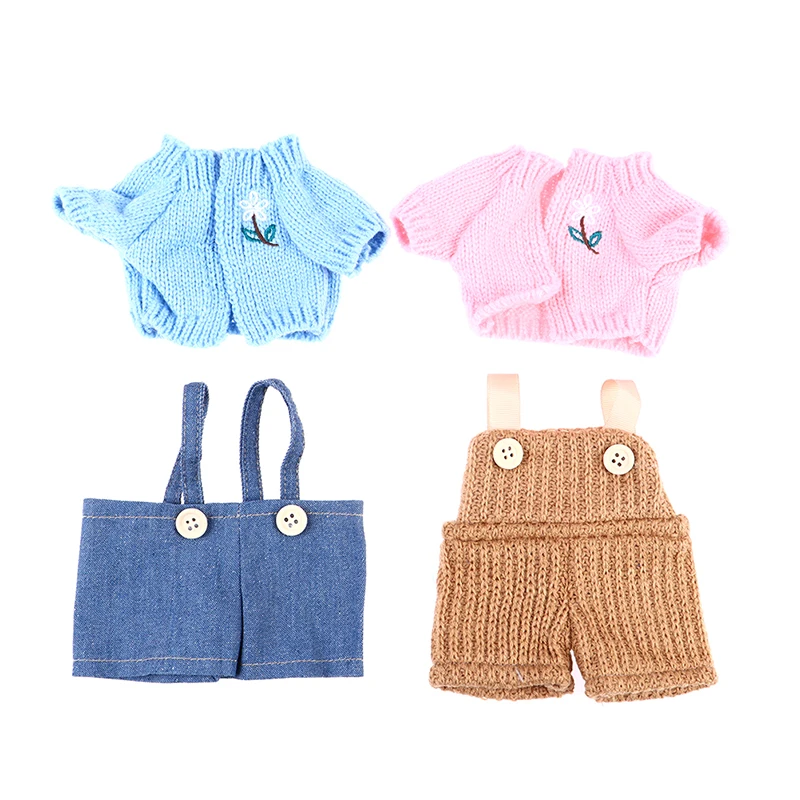 1pc casa de bonecas em miniatura café pato cão roupas calças para 30cm bonito boneca decoração roupas acessórios crianças presente brinquedos