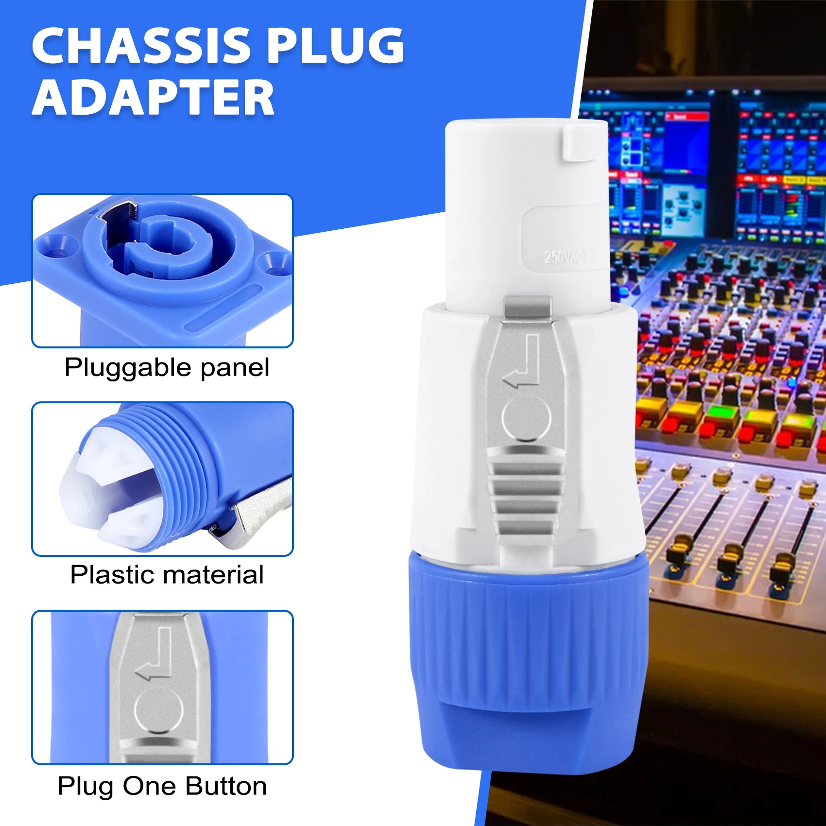 AT77 10 комплектов PowerCON Тип A NAC3FCA+NAC3MPA-1 Адаптер панели разъема корпуса