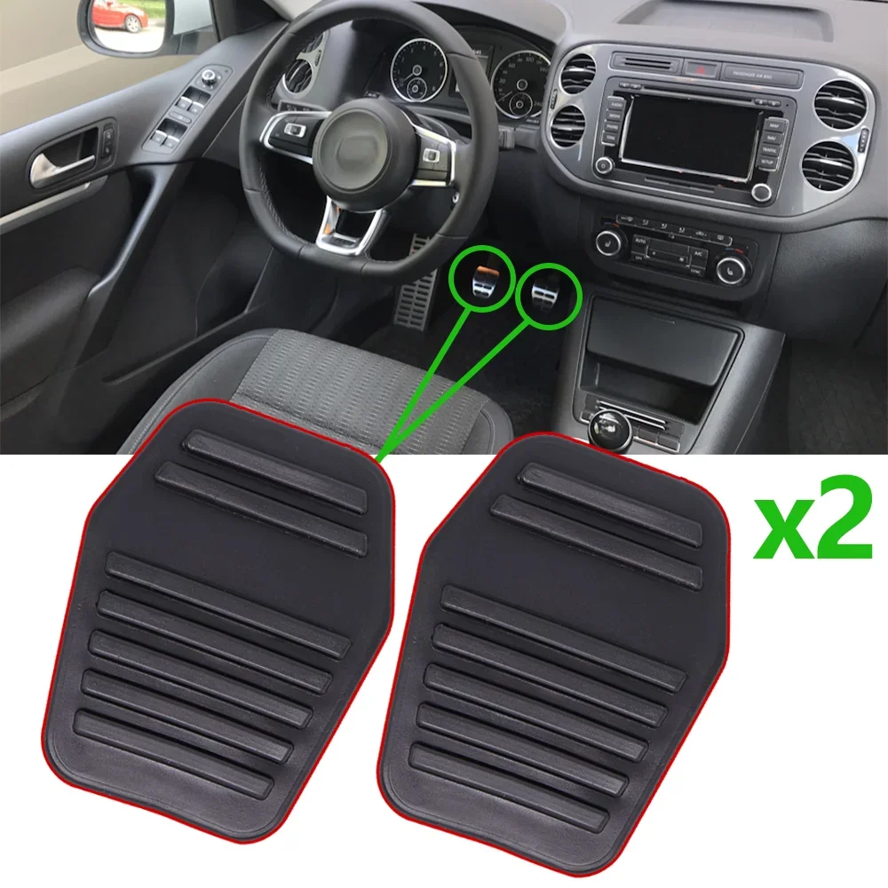 2x 6789917 New Brake Clutch Pedal Pad Rubber Cover For Ford Transit MK6 MK7 2000 - 2004 Focus 1998 - 2005 Fiesta 2001 - 2008