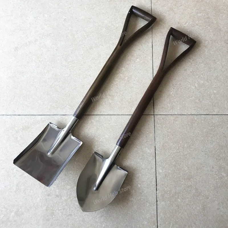 

White Steel Ash Wood Long Handle Pointed/Square Shovel Garden Shovel for Yard and Balcony Planting