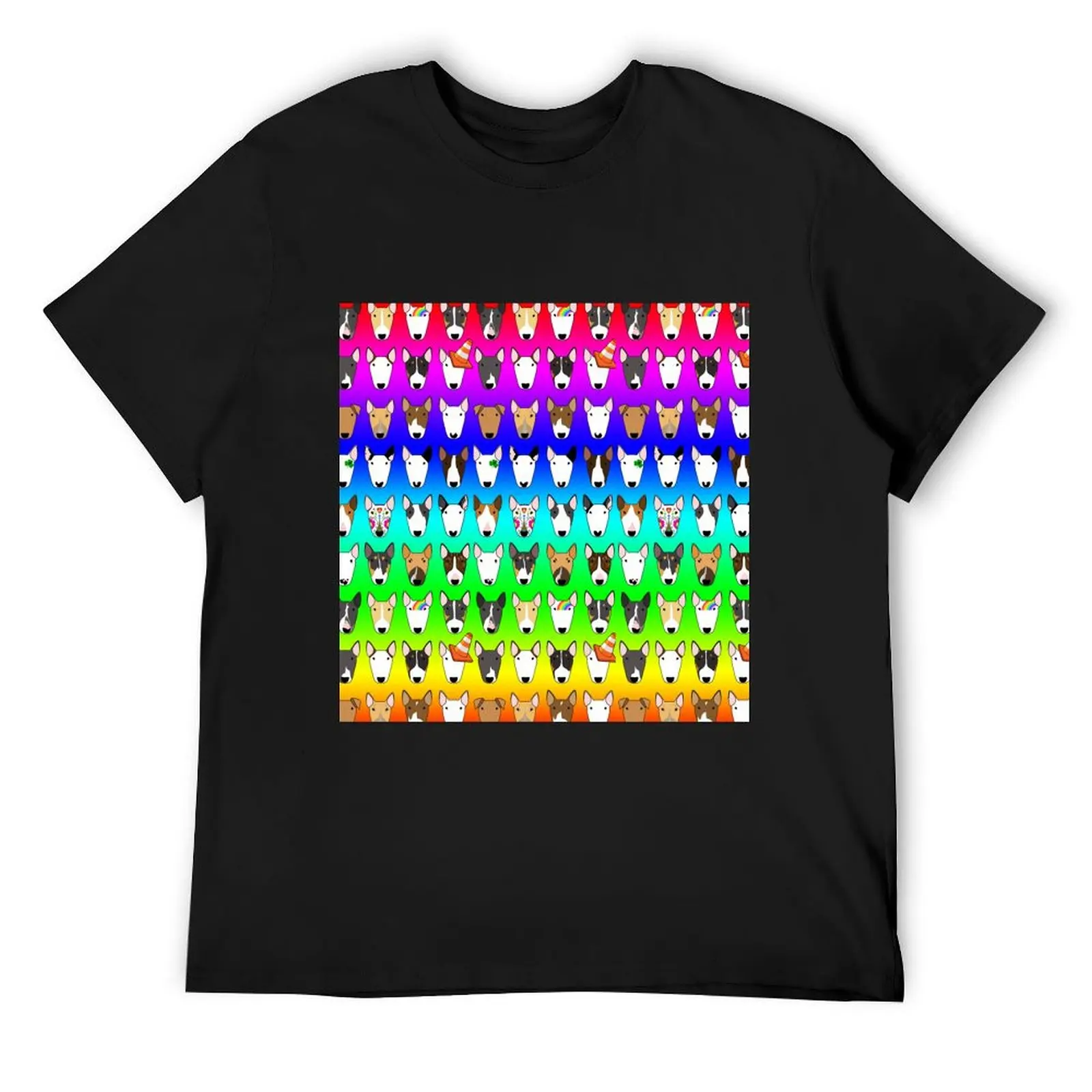 

Rainbow Multibull T-Shirt vintage kawaii clothes vintage graphic tee mens t shirts top quality