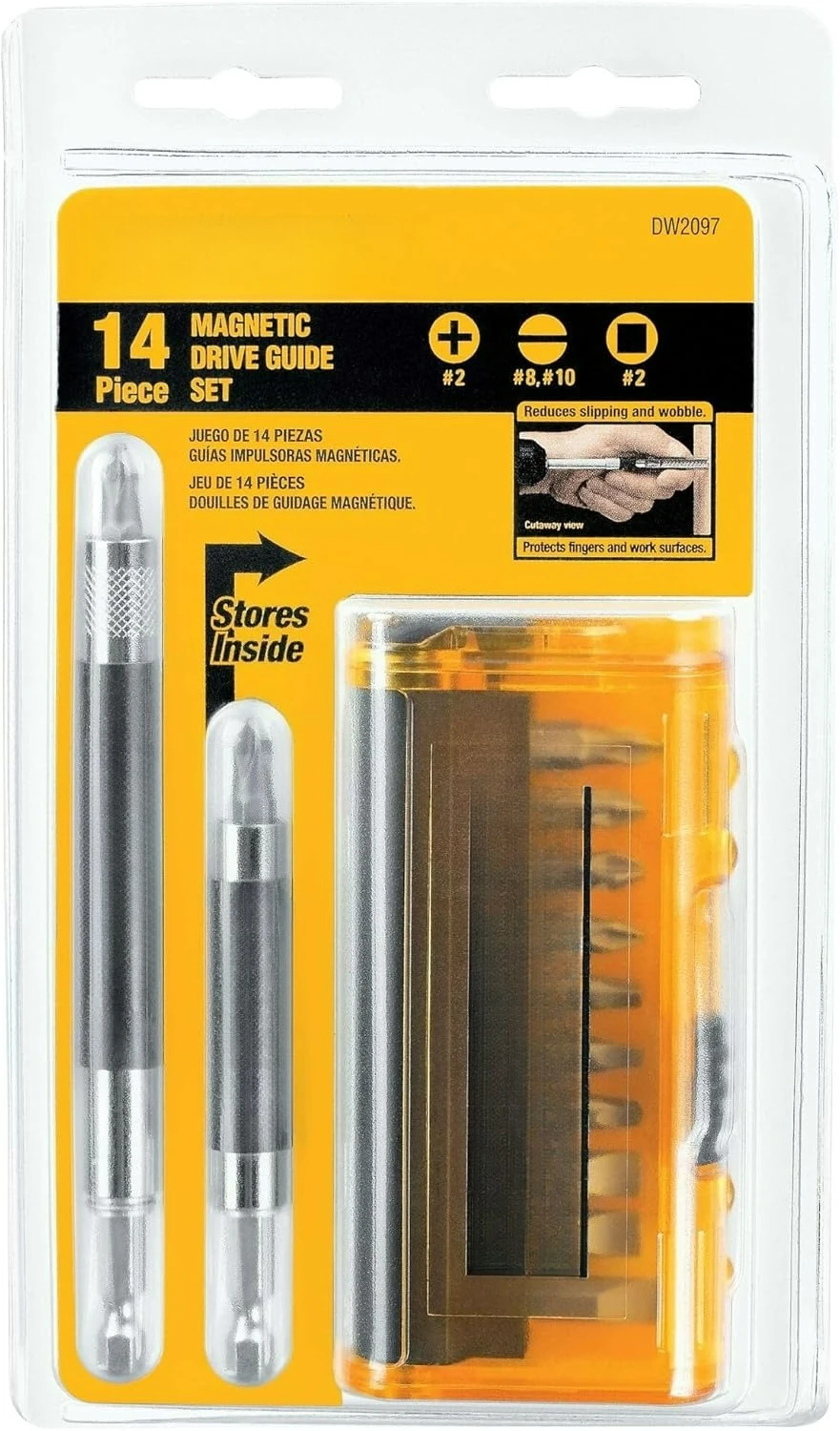 

Набор отверточных насадок, магнитный держатель, 14 предметов, 1 упаковка (DW2097CS)