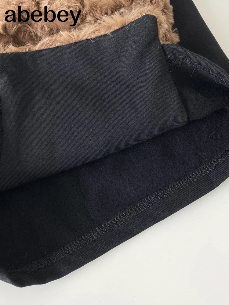 Turtleneck Fur Sexy Club Tank Top Women Fashion Bow Sleeveless Chic Camisole Streetwear Korea Fluffy Backless Mini Top