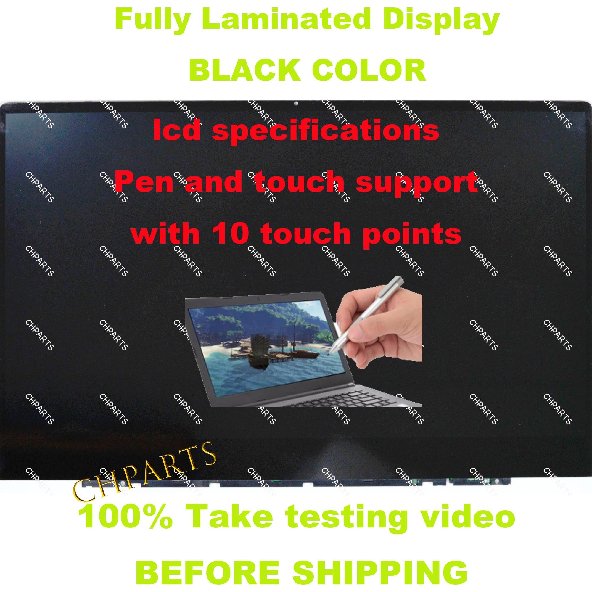 For Dell Inspiron 15 7590 7591 2-in-1 P83F P83F001 P84F P84F001 Laptop LCD Display Panel Touch Screen Replacement Assembly