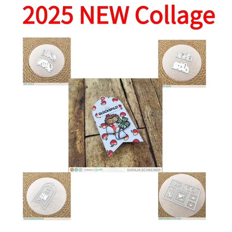Prägung Collage Geschenk Anhänger Lieben Dank Happiness Metall Stanzform Scrapbook Tagebuch Dekoration Schablone Vorlage DIY Gruß