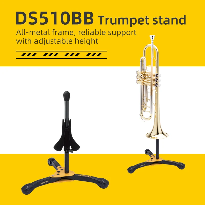 Hercules Ds510B Trumpet Stand for B-Flat Trumpet, Universal Instrument Stand, Trumpet Display Stand