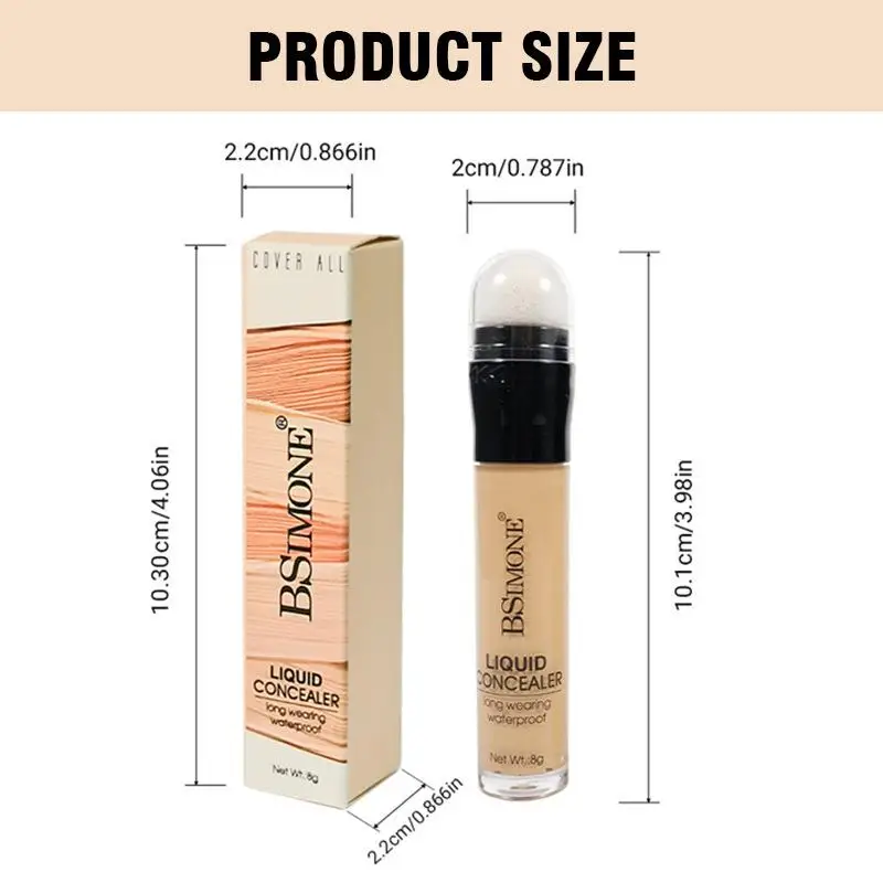 BSIMONE Wodoodporny Matujący Korektor w Sztyfcie Długotrwały Rozjaśniający Nawilżający Kryjący Trądzik Cienie pod Oczami Krem do Makijażu Twarzy