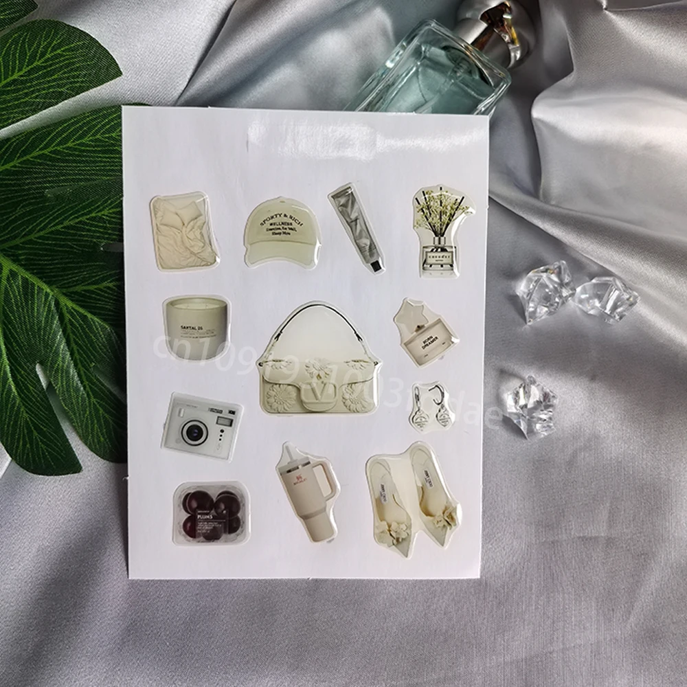 Casing ponsel 3D kubah stiker epoksi label resin kustom populer dekoratif lucu kristal gel logo jelly DlY timbul bentuk personal