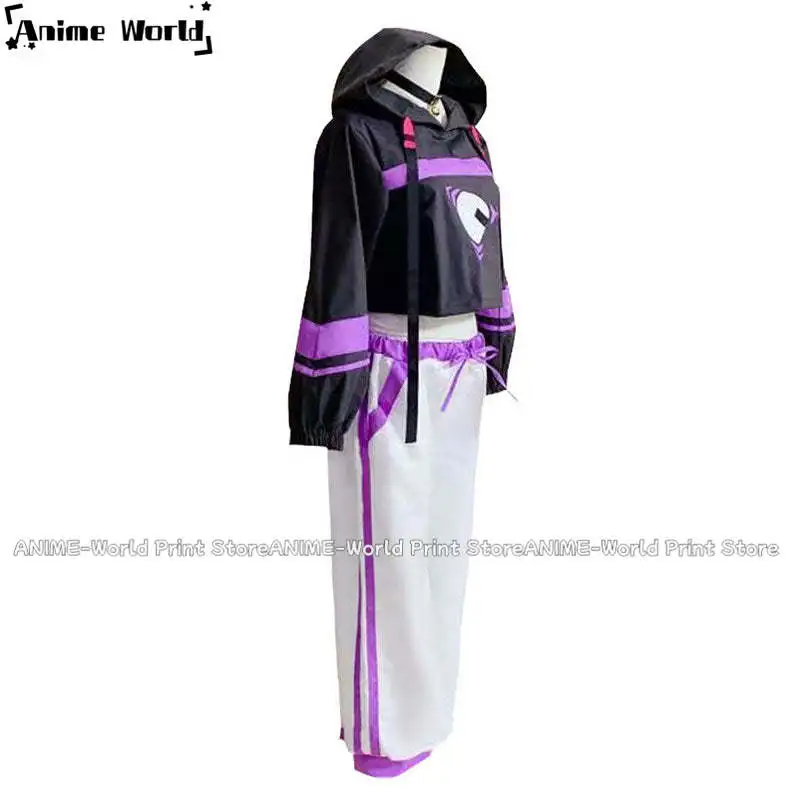 《Custom Size》Anime Virtual YouTuber Hololive Nekomata Okayu Cosplay Costume Halloween Clothes